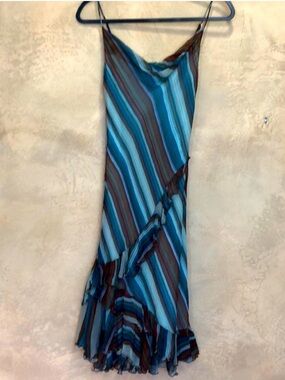 Vintage Y2K 100% Silk BCBGMaxAzria Midi Dress